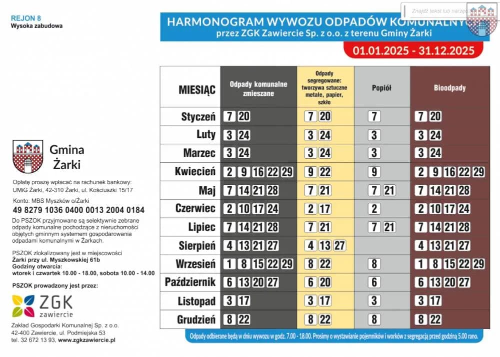 Harmonogram wywozu śmieci w Krakowie: pełny rozkład dla twojej dzielnicy